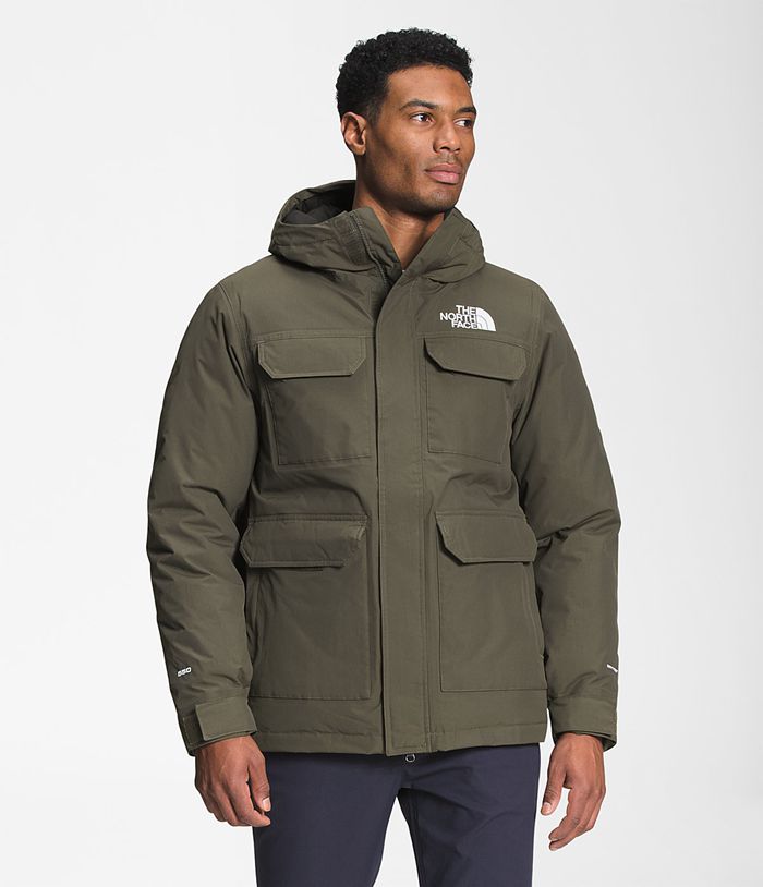 The North Face Kurtka Puchowa Męska Ciemny Zielone Cypress Parka - LVIX82970